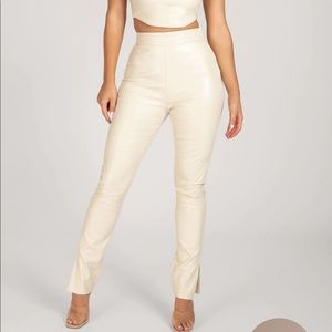 Meshki  annabelle high waisted croc skinny pant